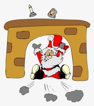 Christmas These Are Collections Of Christmas Clip Art - Santa Falling Down Chimney