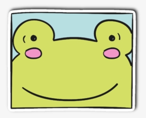 Funny Frog Peeking Out Vinyl Die Cut Sticker - Die Cutting