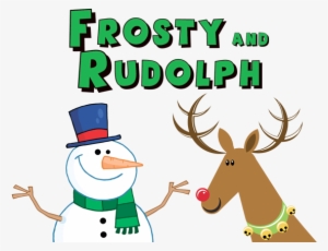 Frosty & Rudolph - Snowma Pic Round Car Magnet