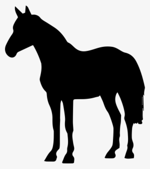 Horse Standing Black Shape Comments - Quarter Horse Silhouette