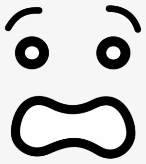 Emoji Face Clipart Frightened Face - Scared Face Png