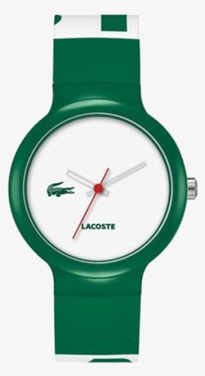 lacoste goa quartz watch black rubber strap & green - lacoste goa green and white silicone unisex watch 2020045