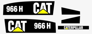 Caterpillar 966h Decal Set - Caterpillar Cat Black & Yellow Aluminum License
