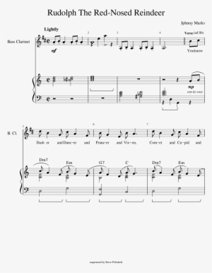 Rudolph The Red-nosed Reindeer Sheet Music Composed - Rudolph The Red Nosed Reindeer Clarinet
