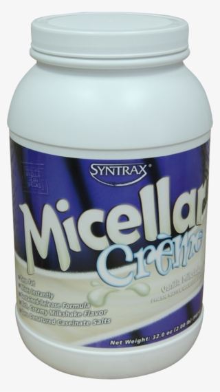 Vanilla Milkshake Micellar Crème Protein Powder - Syntrax - Micellar Creme Casein Vanilla Milkshake -