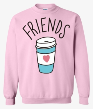 Best Friends Coffee And Donut -only For Besties - Stranger Things Adidas Sweatshirt Pink