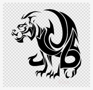 Download Tribal Tiger Tattoo Black And White Clipart - Chinese Tribal Tiger Tattoo