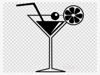 Black Cocktail Logo Clipart Bacardi Cocktail Martini - Bbq Butler Wax Paper Food Basket Liners - Deli / Bbq