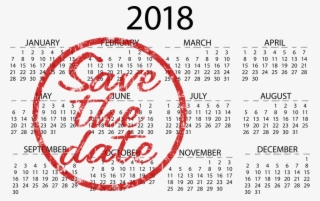 Save The Date - Kalendarz 2018 Cały Rok
