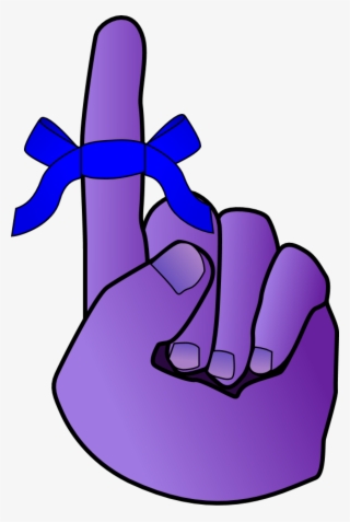 Finger Tied With A Bow Tie - Reminder Clip Art