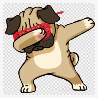 Dabbing Pug Funny Clipart Pug T-shirt Puppy - Pug Doing A Dab