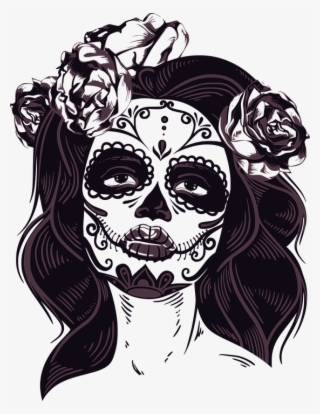 Cool Skull Drawing 12, Buy Clip Art - Catrina Clipart