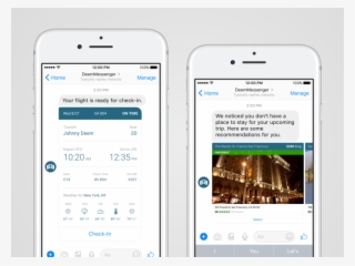 Facebook Messenger Bot Chat Bubbles Mobile App Travel - Iphone
