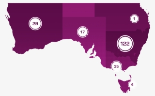 208 trials conducted - map of australia