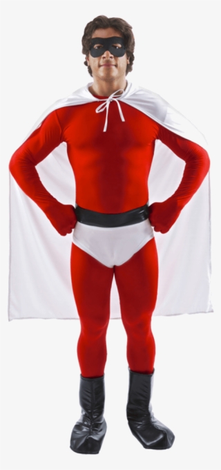 Adorable Generic Superhero Costume Red And White Crusader - Halloween Costume Scary Political