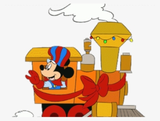 Christmas Train Clipart - Mickey On Train