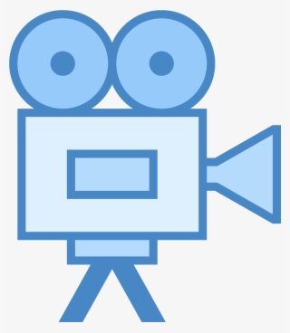 Movie Projector Icon - Video Icon Png Blue