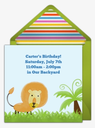 Lion Safari Online Invitation - Banquetes
