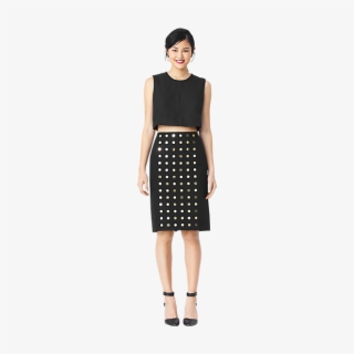 Pencil Skirt In Gold Dot - Polka Dot Transparent PNG - 620x620 - Free ...