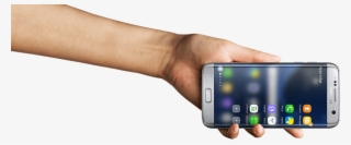 Hand Holding Galaxy S7 Edge Horizontally - Samsung S7 Edge Caracteristicas