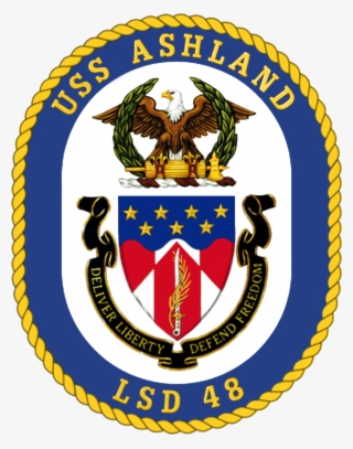Uss Ashland Lsd-48 Crest Us Navy Ships, Military Insignia, - Uss Ashland Pewter Key Ring