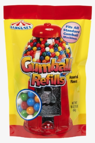 Gumball Refill Bag - Carousel Assorted Gumballs Refill ~ 16 Oz