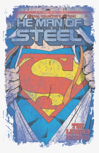 Superman Legendary Pullover Hoodie - Man Of Steel 1 Variant Cover