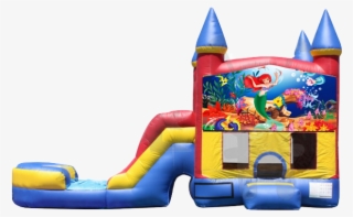Combo Castle Slide Little Mermaid $130 - Stickers Chambre D'enfant Tête De Lit La Petite Sirene