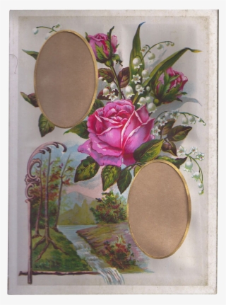Lovely Chromolithograph Floral Page From Victorian - Picture Frame
