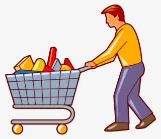 Popular Images - Shopping Trolley Clipart Man