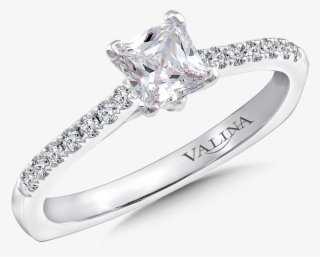 Valina Diamond Engagement Ring Mounting In 14k White - Pre-engagement Ring