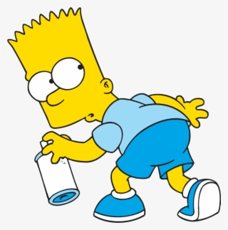 Naughty Bart Simpson Png Clipart2 - Bart Simpson Con Aerosol