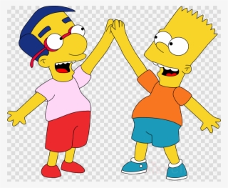 Bart Simpson And Milhouse Clipart Milhouse Van Houten - Simpsons Best Friends