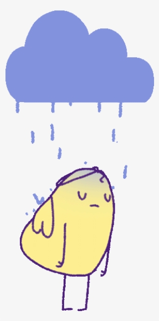 Sad The Worst Sticker By Lisa Vertudaches For Ios Android - Sad Cloud Gif Transparent