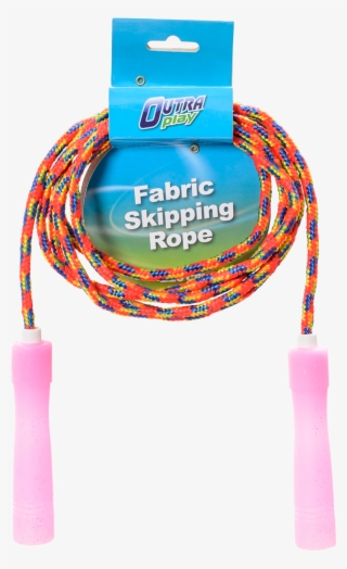 Outra Fabric Skipping Rope 220 Cm, Pink, Large - Outra Play Sjippetov Af Stof Lyserød