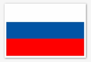 Russia Flag Sticker - Cobalt Blue