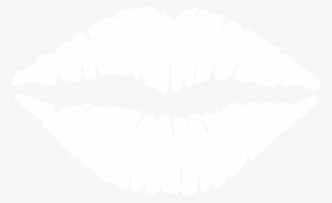 White Lips Clip Art - Kissing Lips Coloring Page