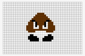 8 Bit Mario Pixel Art For Kids - Super Mario Bros Goomba Sprite