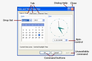 Date/time Dialog - Date And Time Properties