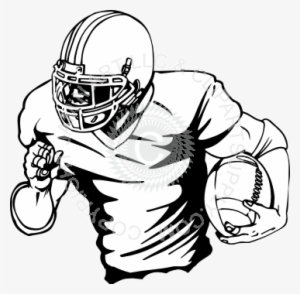 Player Running With Ball - Drawings Of Football Players