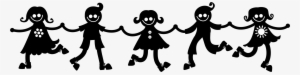 Child Silhouette Computer Icons Dance - Cartoon Hand In Hand