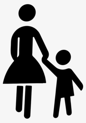 Mother Child Silhouette Clip Art Free - Mother And Child Clipart
