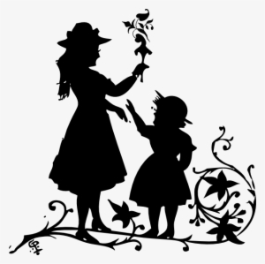 Child And Mom Svg Clip Arts 600 X 598 Px