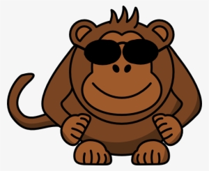 Monkey With Sunglasses Svg Clip Arts 600 X 491 Px