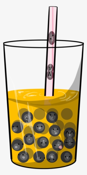 Passion Fruit Green Tea - Boba Drawing Drink