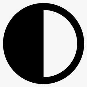 First Quarter Moon Symbol - Circle