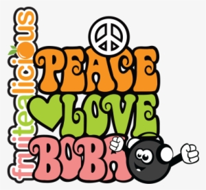 Peace Love Boba - Reggae Peace Love Music Cube Ottoman