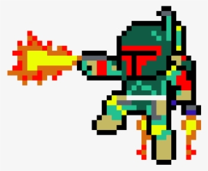 Pixel Art Boba Fett - Pärlplattor Star Wars Boba Fett