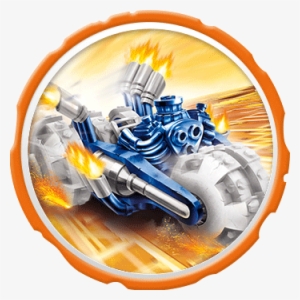 Power Blue Gold Rusher Icon - Activision Skylanders Super Chargers Vehicle - Gold