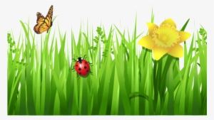 Dry Grass Clipart Dead Grass - Flowers With Grass Png Hd